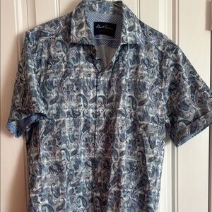Robert Graham Blue Casual Button Down Shirt
